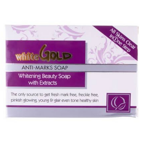 WHITE GOLD ANTI MARKS SOAP 12X100GM