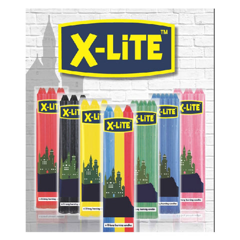 XLITE CANDLES ASSORTED COLORS  12X450G