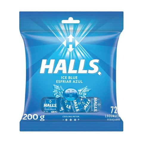 HALLS POLYBAG 72S ICE BLUE